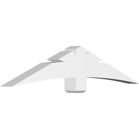 Ekena Millwork Davenport Architectural Grade PVC Gable Bracket, 72"W x 15"H x 6"D x 6"F, 5/12 Pitch GBP072X15X0606DAV00